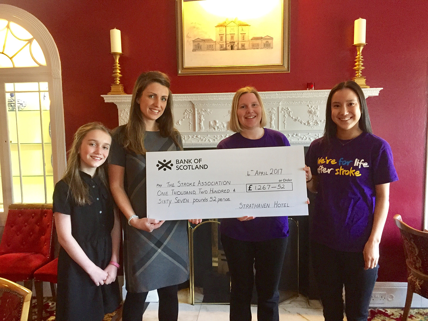 Strathaven Hotel Presents Cheque to The Stroke Association